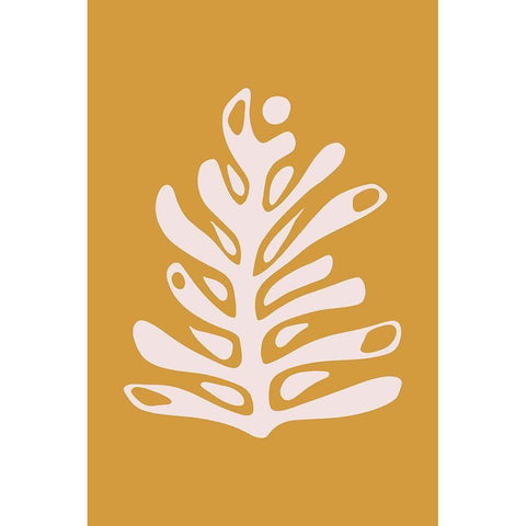 Seventies Leaf I White Modern Wood Framed Art Print by Haase, Andrea