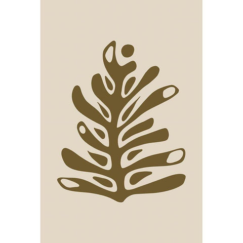 Seventies Leaf IV Black Modern Wood Framed Art Print by Haase, Andrea