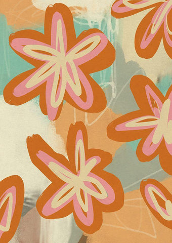 Summer of 68 White Modern Wood Framed Art Print with Double Matting by Haase, Andrea