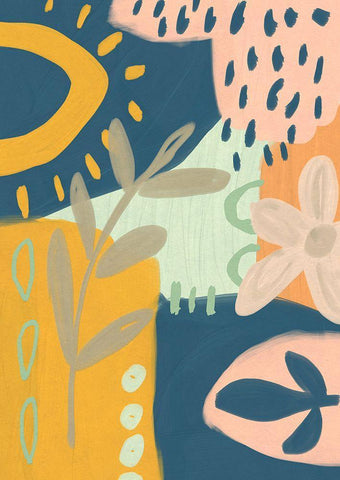 Summer Rain White Modern Wood Framed Art Print with Double Matting by Haase, Andrea