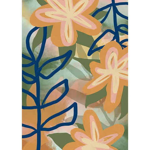 Flower Park Gold Ornate Wood Framed Art Print with Double Matting by Haase, Andrea