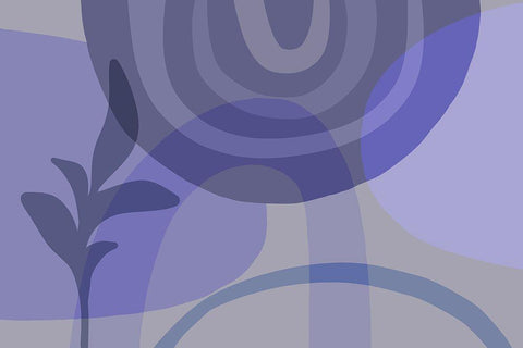 Pure Periwinkle White Modern Wood Framed Art Print with Double Matting by Haase, Andrea