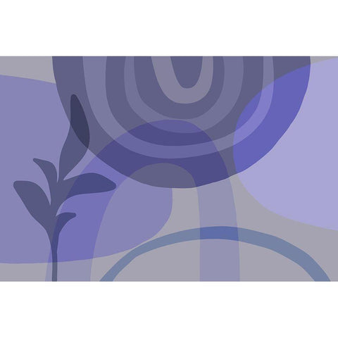 Pure Periwinkle Black Modern Wood Framed Art Print by Haase, Andrea