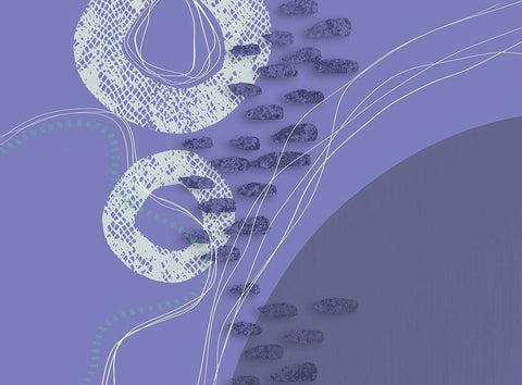 Abstract Traces Black Ornate Wood Framed Art Print with Double Matting by Haase, Andrea