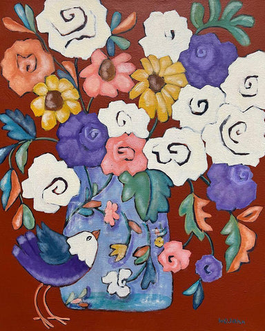 Brightly Black Ornate Wood Framed Art Print with Double Matting by Wojahn, Holly