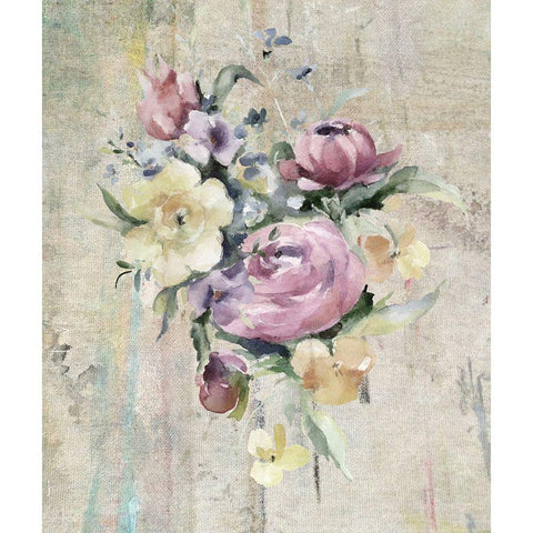 Bouquet II White Modern Wood Framed Art Print by Smith, Karen