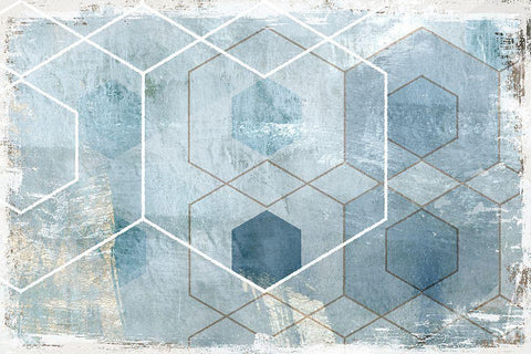 Stringer White Modern Wood Framed Art Print with Double Matting by Naskrent, Delores