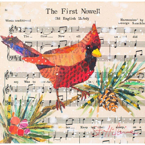 The First Nowell White Modern Wood Framed Art Print by St Hilaire, Elizabeth