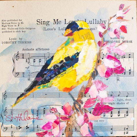 Sing me Loves Lullaby Gold Ornate Wood Framed Art Print with Double Matting by St Hilaire, Elizabeth