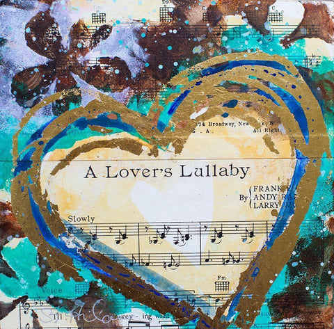 Lovers Lullaby Black Ornate Wood Framed Art Print with Double Matting by St Hilaire, Elizabeth