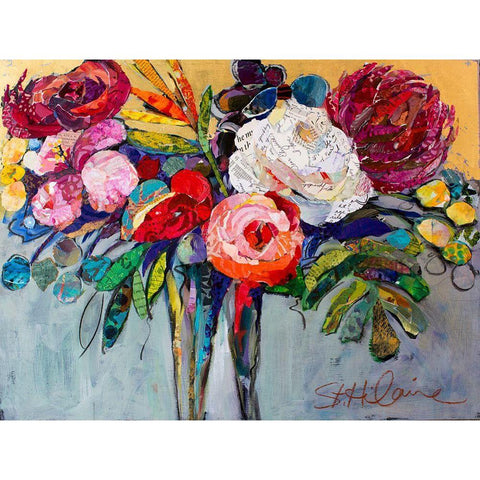 Thinking of You Black Modern Wood Framed Art Print with Double Matting by St Hilaire, Elizabeth