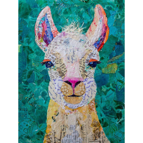 More Llama Drama Black Modern Wood Framed Art Print with Double Matting by St Hilaire, Elizabeth