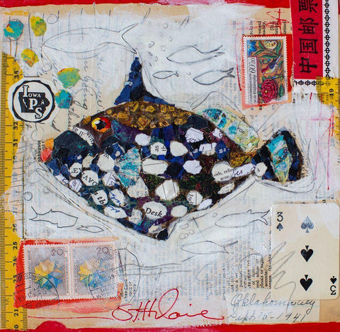 Clown Fish Black Ornate Wood Framed Art Print with Double Matting by St Hilaire, Elizabeth