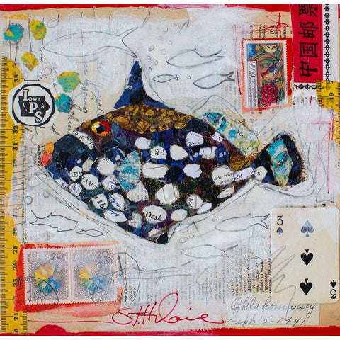 Clown Fish Gold Ornate Wood Framed Art Print with Double Matting by St Hilaire, Elizabeth