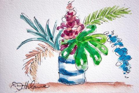 Happy Day Black Ornate Wood Framed Art Print with Double Matting by St Hilaire, Elizabeth