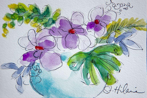 My Sweetheart White Modern Wood Framed Art Print with Double Matting by St Hilaire, Elizabeth