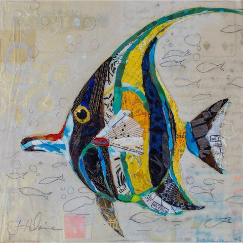 Moorish Idol Gold Ornate Wood Framed Art Print with Double Matting by St Hilaire, Elizabeth