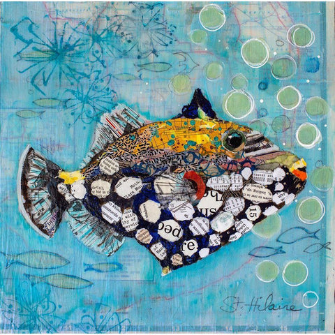 Clown Trigger Black Modern Wood Framed Art Print with Double Matting by St Hilaire, Elizabeth