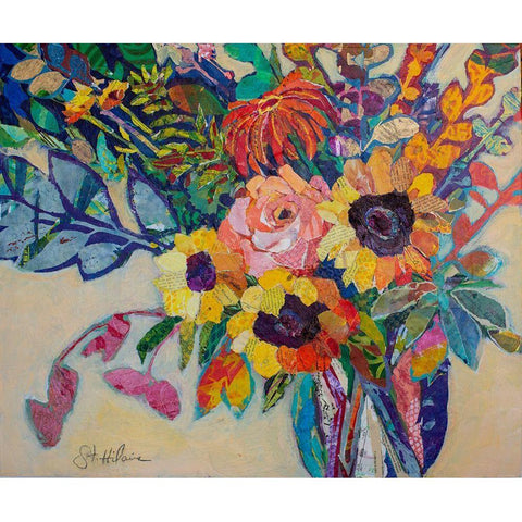 Fabulous Florals Black Modern Wood Framed Art Print by St Hilaire, Elizabeth