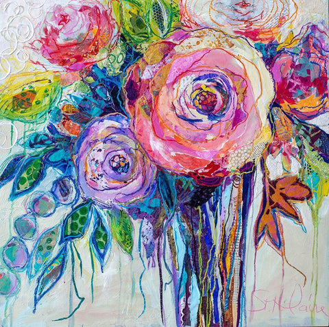 You Bring Me Joy Black Ornate Wood Framed Art Print with Double Matting by St Hilaire, Elizabeth