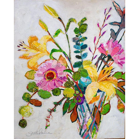 Happy Birthday Gold Ornate Wood Framed Art Print with Double Matting by St Hilaire, Elizabeth