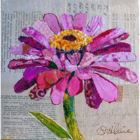 Z is for Zinnia Gold Ornate Wood Framed Art Print with Double Matting by St Hilaire, Elizabeth