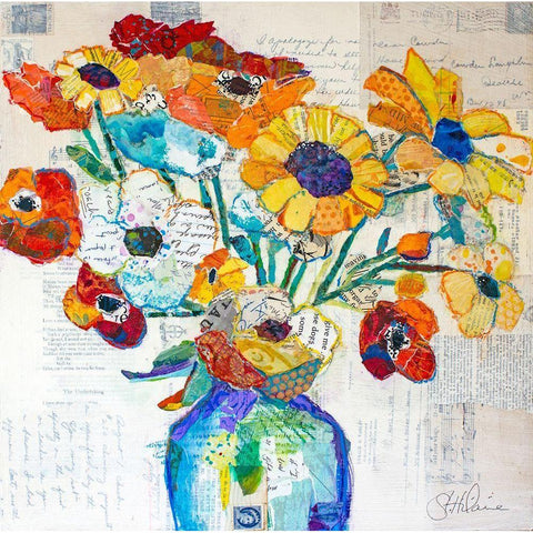 Happiness B Black Modern Wood Framed Art Print by St Hilaire, Elizabeth