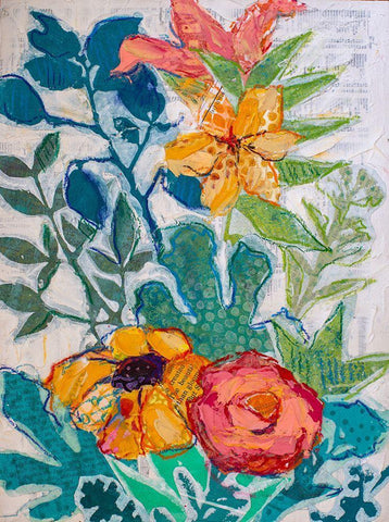 My Mothers Garden A Black Ornate Wood Framed Art Print with Double Matting by St Hilaire, Elizabeth