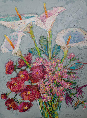 Happy Day Black Ornate Wood Framed Art Print with Double Matting by St Hilaire, Elizabeth