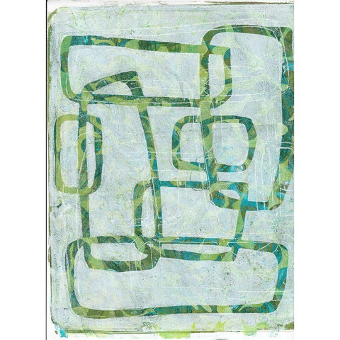 Monoprint II Gold Ornate Wood Framed Art Print with Double Matting by St Hilaire, Elizabeth