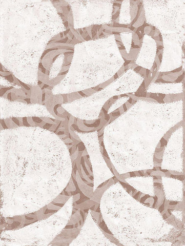 Monoprint IV White Modern Wood Framed Art Print with Double Matting by St Hilaire, Elizabeth