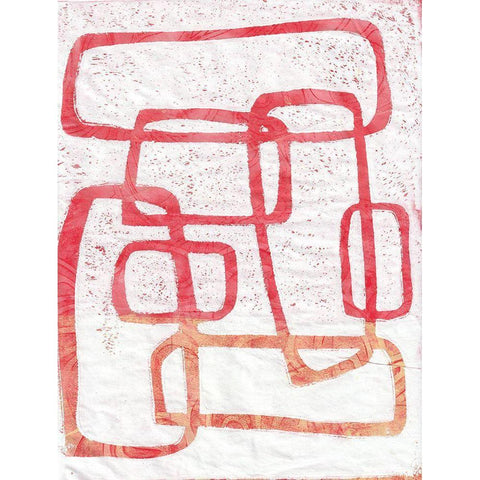 Monoprint VII White Modern Wood Framed Art Print by St Hilaire, Elizabeth