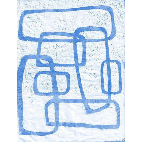 Monoprint VIII Black Modern Wood Framed Art Print with Double Matting by St Hilaire, Elizabeth