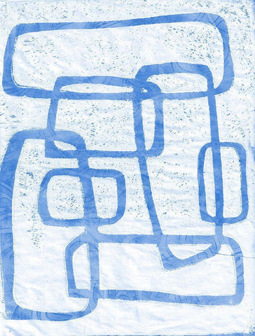 Monoprint VIII Black Ornate Wood Framed Art Print with Double Matting by St Hilaire, Elizabeth