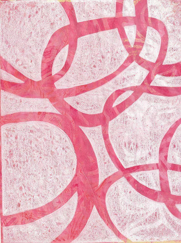 Monoprint XI White Modern Wood Framed Art Print with Double Matting by St Hilaire, Elizabeth