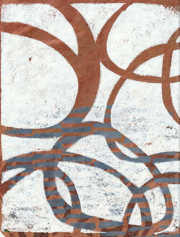 Monoprint XVII Black Ornate Wood Framed Art Print with Double Matting by St Hilaire, Elizabeth