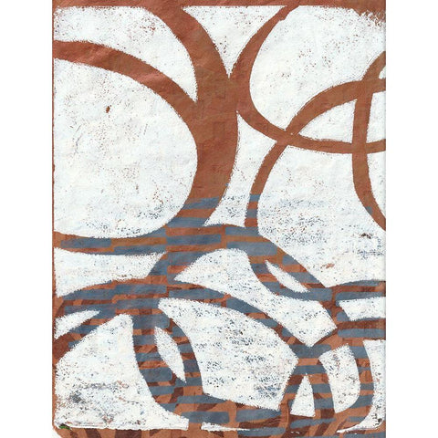 Monoprint XVII White Modern Wood Framed Art Print by St Hilaire, Elizabeth