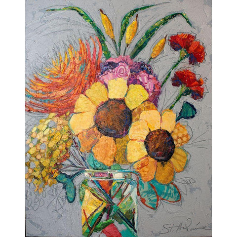 Falling for You II Black Modern Wood Framed Art Print by St Hilaire, Elizabeth