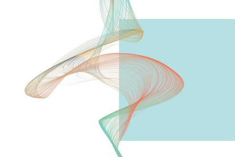 Geometric Shape and Black Abstraction I White Modern Wood Framed Art Print with Double Matting by Orlov, Irena