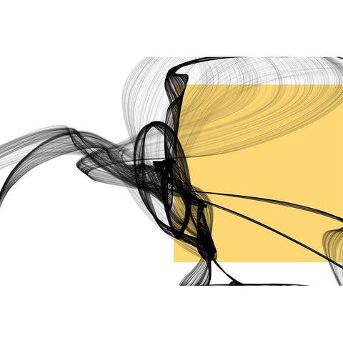 Geometric Shape and Black Abstraction II Gold Ornate Wood Framed Art Print with Double Matting by Orlov, Irena