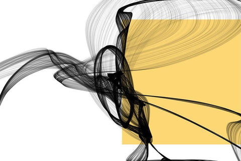 Geometric Shape and Black Abstraction II Black Ornate Wood Framed Art Print with Double Matting by Orlov, Irena