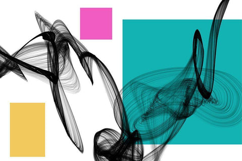 Geometric Shape and Black Abstraction III Black Ornate Wood Framed Art Print with Double Matting by Orlov, Irena