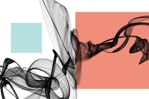 Geometric Shape and Black Abstraction IV Black Ornate Wood Framed Art Print with Double Matting by Orlov, Irena