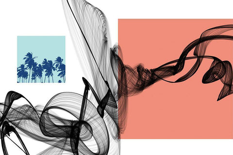 Geometric Shape and Black Abstraction VI Black Ornate Wood Framed Art Print with Double Matting by Orlov, Irena