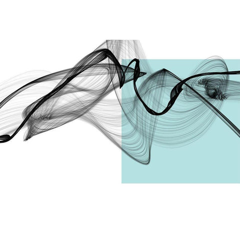 Geometric Shape and Black Abstraction X White Modern Wood Framed Art Print by Orlov, Irena