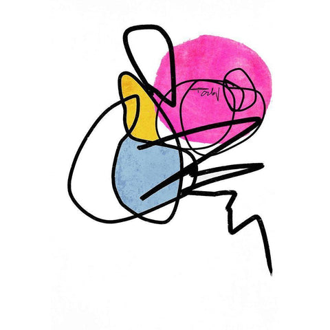 Shapes and Lines I Gold Ornate Wood Framed Art Print with Double Matting by Orlov, Irena