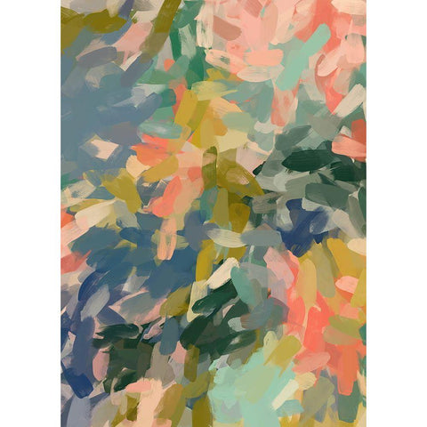 Color Burst Abstraction I White Modern Wood Framed Art Print by Orlov, Irena