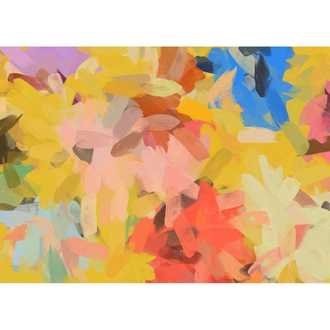 Color Burst Abstraction III Black Modern Wood Framed Art Print by Orlov, Irena