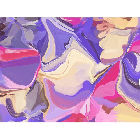 Color Burst Abstraction VIII Gold Ornate Wood Framed Art Print with Double Matting by Orlov, Irena