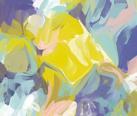 Color Burst Abstraction IX White Modern Wood Framed Art Print with Double Matting by Orlov, Irena